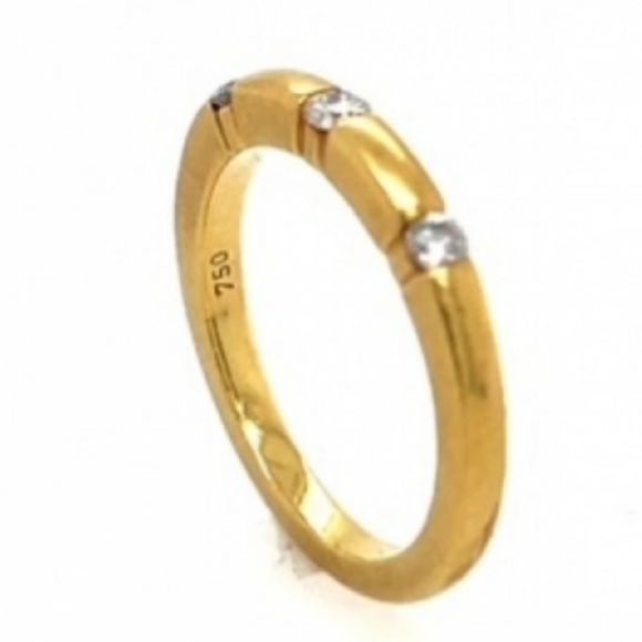 18K Mikimoto Yellow Gold Diamond Wedding Band - Picture 7 of 7